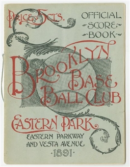 1891 Brooklyn Baseball Club Scorebook